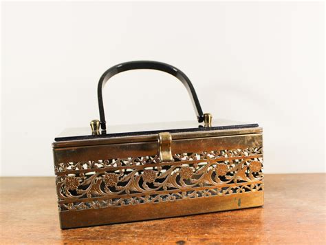 vintage metal box purse|unusual purses for women.